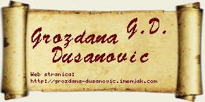 Grozdana Dušanović vizit kartica